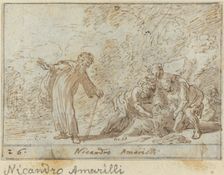 Nicandro and Amarilli, 1640. Creator: Johann Wilhelm Baur