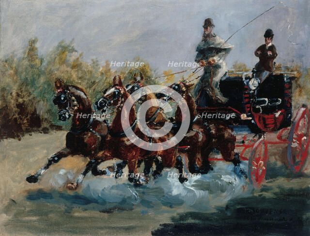 Nice, souvenir de la promenade des Anglais, 1880. Creator: Henri de Toulouse-Lautrec.