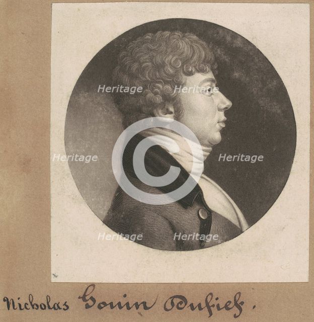 Nicholas Gouin Dufief, 1801. Creator: Charles Balthazar Julien Févret de Saint-Mémin.