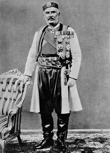 Nicholas I., King of Montenegro c1913. Artist: Charles JS Makin