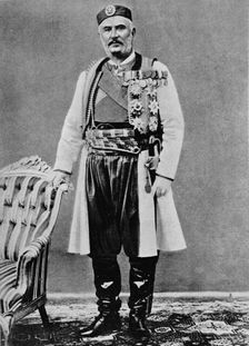 Nicholas I., King of Montenegro c1913. Artist: Charles JS Makin