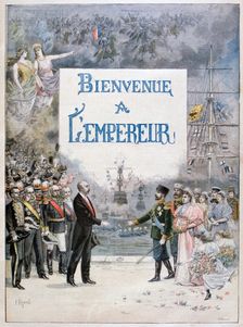 Nicholas II of Russia and Félix Faure, President of the French Republic, 1896. Creator: F Meaulle