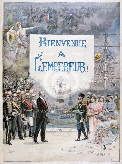 Nicholas II of Russia and Félix Faure, President of the French Republic, 1896. Creator: F Meaulle.