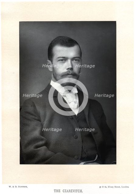 Nicholas II Tsar of Russia, as Tsarevich, c1890. Artist: Unknown