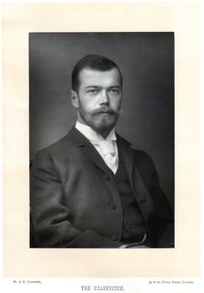 Nicholas II Tsar of Russia, as Tsarevich, c1890