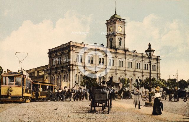 Nicholas Railway Station, Kalanchyovskaya Square, Moscow, Russia, c1904-c1905. Artist: Unknown