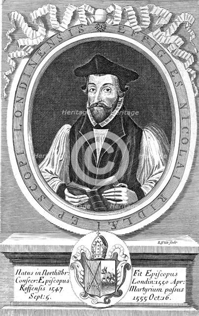 Nicholas Ridley, 16th century English Protestant reformer and martyr. Artist: Unknown