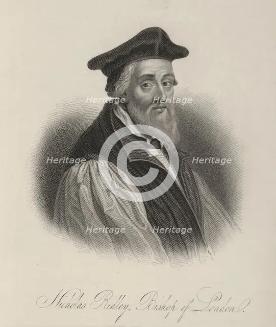 Nicholas Ridley, Bishop of London, c1540-c1555, (1834-1837).  Creator: Samuel Freeman.
