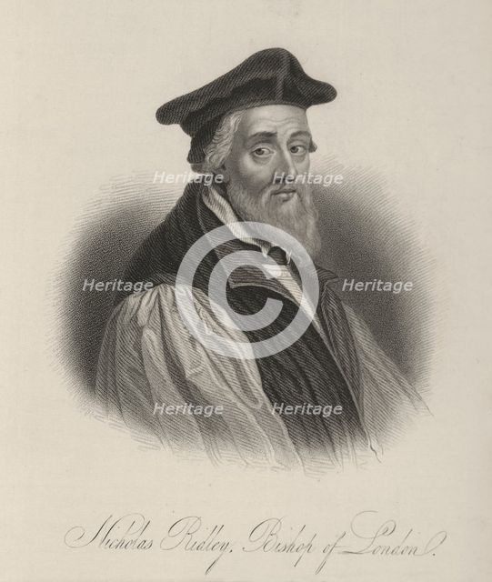 Nicholas Ridley, Bishop of London, c1540-c1555, (1834-1837).  Creator: Samuel Freeman.