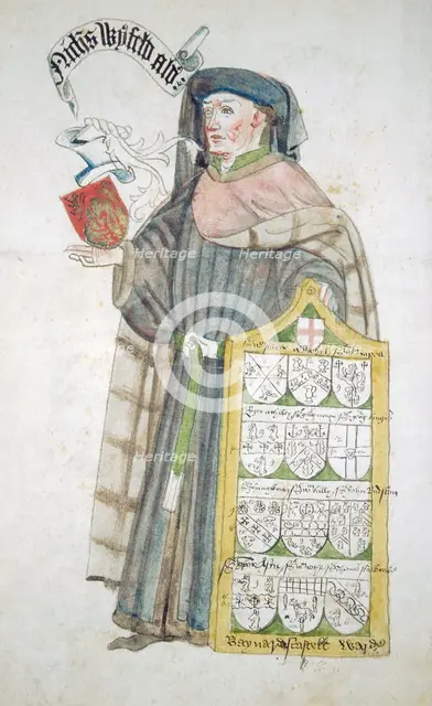 Nicholas Wyfold, Lord Mayor of London 1450-1451, in aldermanic robes, c1450. Artist: Roger Leigh