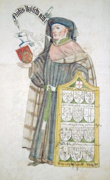 Nicholas Wyfold, Lord Mayor of London 1450-1451, in aldermanic robes, c1450. Artist: Roger Leigh