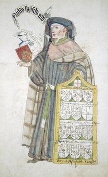 Nicholas Wyfold, Lord Mayor of London 1450-1451, in aldermanic robes, c1450. Artist: Roger Leigh