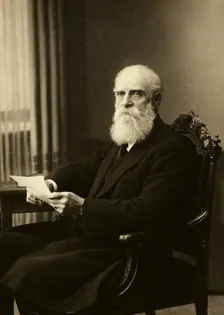Nicholas Tchaykovsky, full-length portrait, seated, facing left, between 1900 and 1920. Creator: Unknown