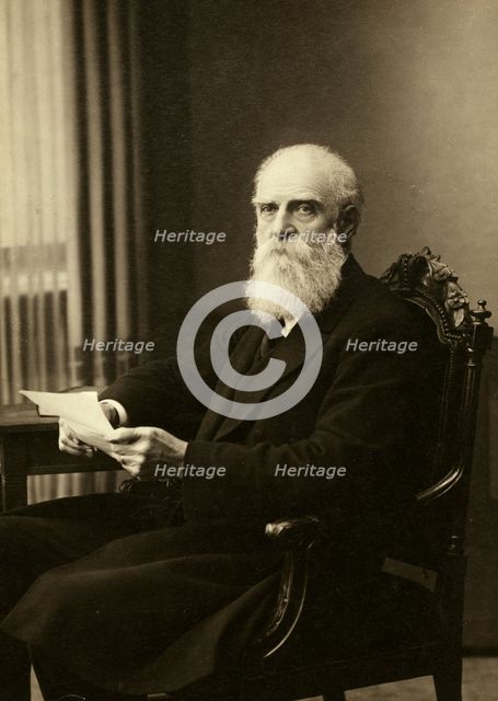 Nicholas Tchaykovsky, full-length portrait, seated, facing left, between 1900 and 1920. Creator: Unknown.