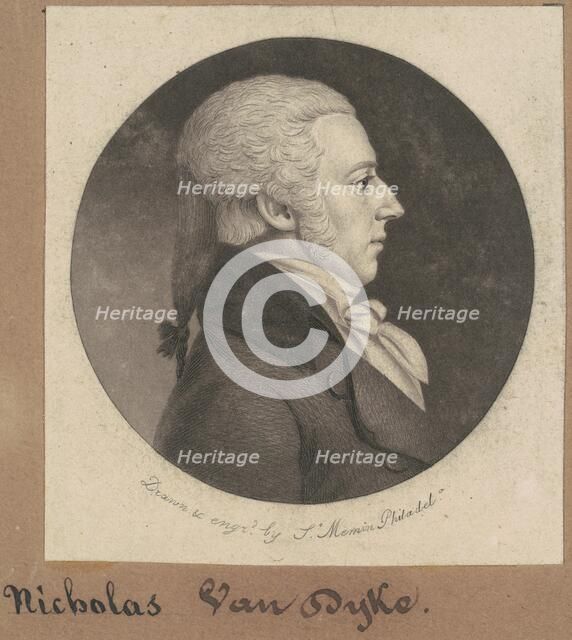 Nicholas Van Dyke, 1802. Creator: Charles Balthazar Julien Févret de Saint-Mémin.