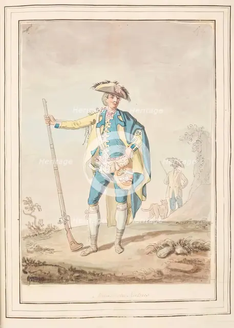 Nicholetto Naples, leaf from 'A Collection of Dresses by David Allan Mostly from Nature', 1776. Creator: David Allan.