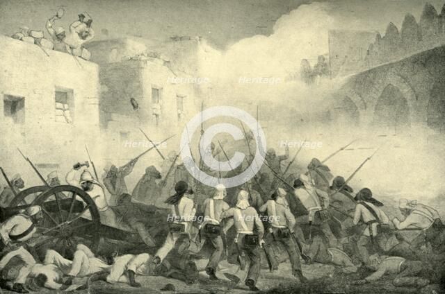 'Nicholson Leading the Attack Through Delhi Streets', 1857, (1901).  Creator: George Francklin Atkinson.