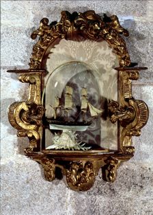 Niche containing a merchant frigate, 18th century