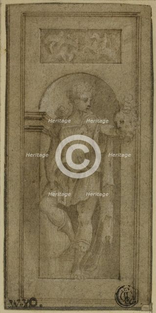 Niche Statue of David with the Head of Goliath, n.d. Creator: Francesco Salviati.