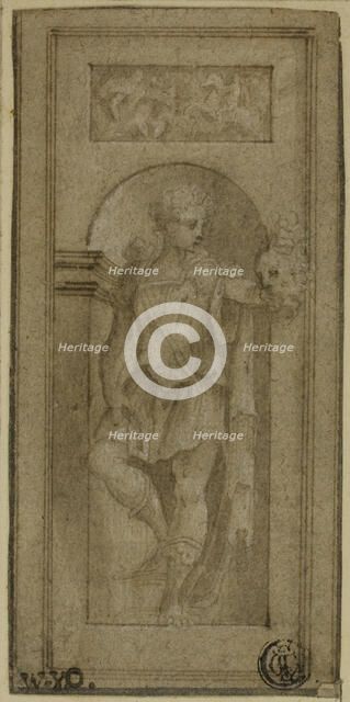 Niche Statue of David with the Head of Goliath, n.d. Creator: Francesco Salviati.