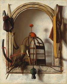 Niche with Falconry Gear, probably 1660s. Creator: Christoffel Pierson