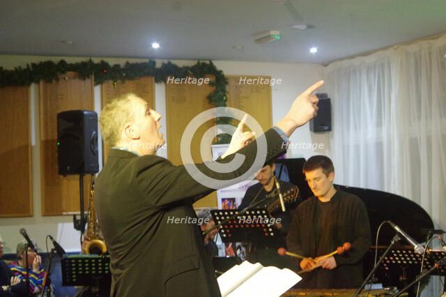 Nick Smart, Stan Sulzmann’s Neon Orchestra, Watermill Jazz Club, Dorking, Surrey, Nov 2023. Creator: Brian O'Connor.