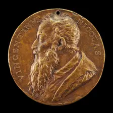 Nicola Vicentino, 1511-c. 1576, Composer and Musical Theorist [obverse], probably 1555. Creator: Alessandro Vittoria
