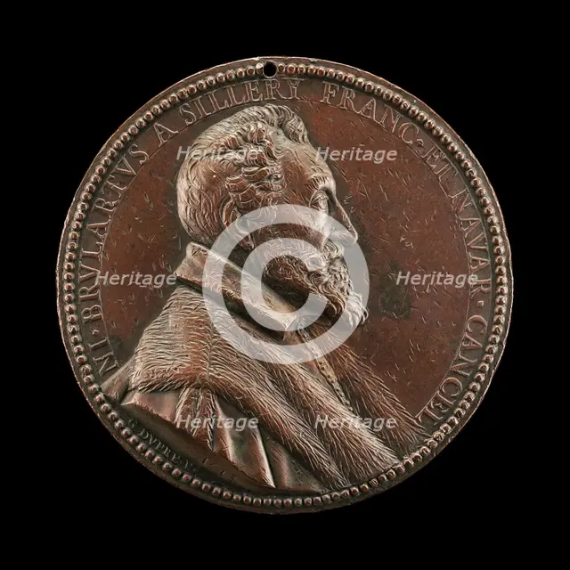 Nicolas Brulart de Sillery, 1544-1624, Chancellor of France 1607 [obverse], 1613. Creator: Abraham Dupre.