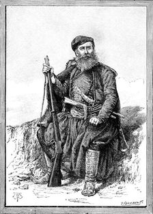 Nicolas Christodoulaki, a chief of the Cretan Insurgents, 1890. Creator: P Naumann