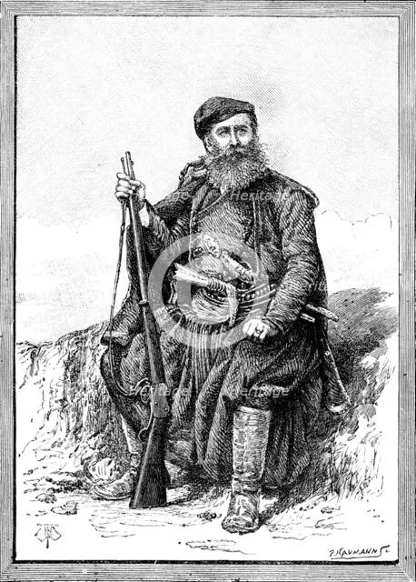 Nicolas Christodoulaki, a chief of the Cretan Insurgents, 1890. Creator: P Naumann.