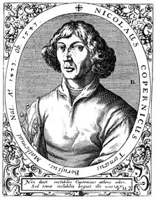 Nicolas Copernicus, Polish astronomer, 1645 Artist: A de Bry