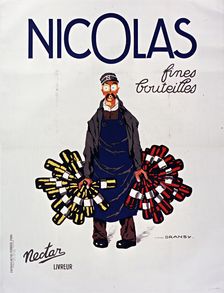 Nicolas fines bouteilles , 1940s. Creator: Dransy, Jules Isnard (1883-1945)