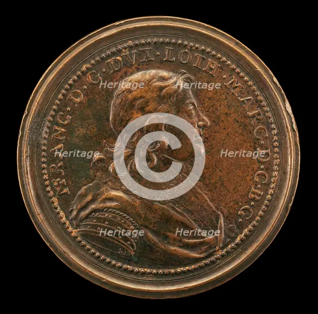 Nicolas François, 1612-1670, Duc de Lorraine 1634-1661 [obverse], 1703/1738. Creator: Ferdinand de Saint-Urbain.