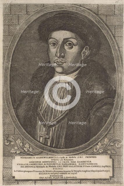 Nicolas III Radziwill (1492-1530), Bishop of Samogitia. From: Icones Familiae Ducalis Radivilianae,