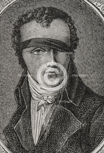 Nicolas-Jacques Conté, (1755-1805), French military officer and aeronaut, 1879.  Creator: Unknown.
