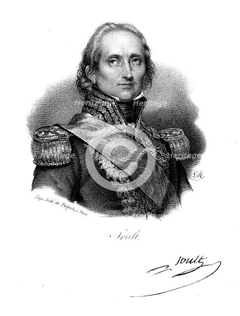 Nicolas Jean de Dieu Soult, French soldier and statesman, c1830. Artist: Delpech