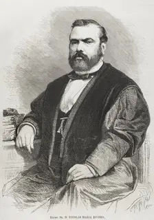 Nicolás María Rivero (1814-1878), Spanish politician, founder of the Partido Demócrata, 1878. Creators: Bernardo Rico, José Vallejo