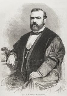Nicolás María Rivero (1814-1878), Spanish politician, founder of the Partido Demócrata, 1878. Creators: Bernardo Rico, José Vallejo