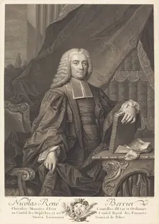 Nicolas Rene Berryer. Creator: Johann Georg Wille
