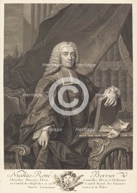 Nicolas Rene Berryer. Creator: Johann Georg Wille.