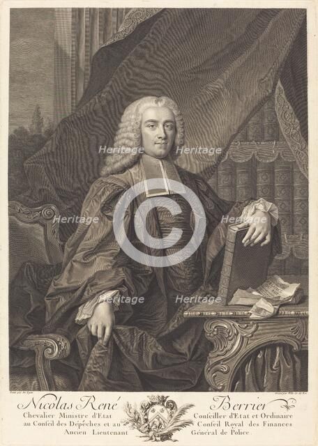 Nicolas Rene Berryer. Creator: Johann Georg Wille.