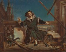 Nicolaus Copernicus. Sketch to the Painting "Astronomer Copernicus, or Conversation with God", 1871. Creator: Jan Matejko