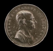 Nicolaus Keder, 1659-1735, Swedish Antiquarian and Numismatic Scholar [obverse], 1728. Creator: Johann Karl Hedlinger