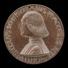 Nicolaus Schlifer, German Musician [obverse], 1457. Creator: Giovanni Boldu