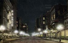 Nicollet Avenue at night, Minneapolis, Minnesota, USA, 1915