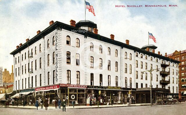 Nicollet Hotel, Minneapolis, Minnesota, USA, 1910. Artist: Unknown