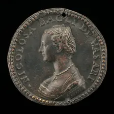 Nicolosa, Daughter of Francesco Bacci of Arezzo, Wife of Giorgio Vasari the Painter 1548, 1555. Creator: Pastorino Pastorini