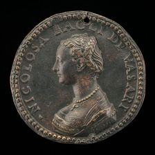Nicolosa, Daughter of Francesco Bacci of Arezzo, Wife of Giorgio Vasari the Painter 1548, 1555. Creator: Pastorino Pastorini