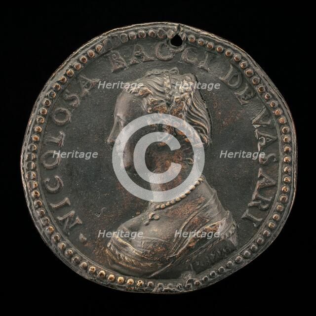 Nicolosa, Daughter of Francesco Bacci of Arezzo, Wife of Giorgio Vasari the Painter 1548, 1555. Creator: Pastorino Pastorini.