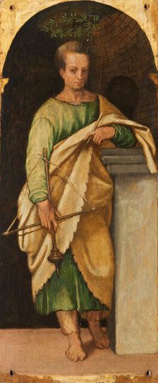 Nicostratus. From the Polyptych of the Four Crowned Martyrs, 1552. Creator: Badile, Antonio (1518-1560)